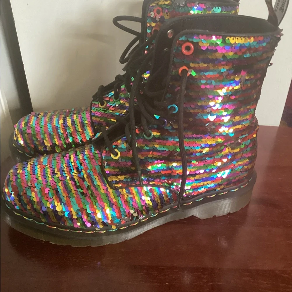 Dr Martens 1460 Farrah Glitter Bootie - Picture 3 of 5